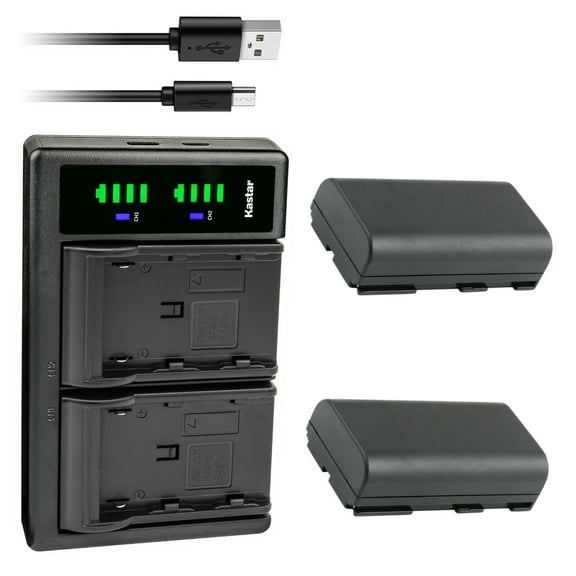 Kastar 2-Pack Battery and LTD2 USB Charger Replacement for Canon BP-970 BP-970G BP-975, BP-945 BP-950 BP-950G BP-955, BP-930 BP-935, BP-925, BP-911 BP-911K BP-914 BP-915 Battery