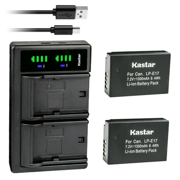 Kastar 2-Pack Battery and LTD2 USB Charger Replacement for Canon EOS M6, EOS M6 Mark II, EOS 77D, EOS 750D, EOS 760D, EOS 800D, EOS 8000D, EOS RP Mirrorless Digital Cameras