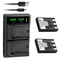 Kastar 2-Pack Battery and LTD2 USB Charger Replacement for Canon PowerShot SD500, PowerShot SD550, PowerShot A80, PowerShot 100, PowerShot 20, Digital IXUS 700, Digital IXUS 750, Digital IXUS i