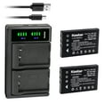 thumbnail image 1 of Kastar 2-Pack Battery and LTD2 USB Charger Replacement for Casio NP-30 NP-30DBA BC-20, Panasonic CGA-S301 CGA-S302A VW-VBA10 VW-VBA20 VW-VBA21 CA-PD8D, Pentax D-L12 D-Li2 D-Li7 D-BC2, 1 of 6