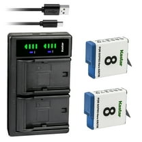 Kastar 2-Pack Battery and LTD2 USB Charger Replacement for Gopro 601-27537-000, 601-10197-000, Hero 8 Action Camera, HERO8 Black, Hero 8 HD Black, HERO8 Silver, Hero 8 HD Silver, Hero 7 Action Camera