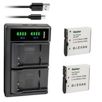 Chargeur Double Batterie PATONA Pour Kodak LB-015 - Compatible Appareil Photo WPZ2 - USB-C/Micro USB