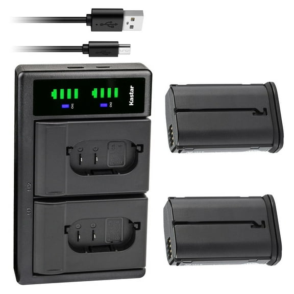 Kastar 2-Pack Battery and LTD2 USB Charger Replacement for Leica BP-SCL4 16062 Rechargeable Lithium-Ion Battery, Leica BC-SCL4 Charger, Leica S, Leica Q2, Leica SL Series, Leica SL Typ 601 Camera
