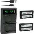 thumbnail image 1 of Kastar 2-Pack Battery and LTD2 USB Charger Replacement for Panasonic NV-D Series NV-DE3 NV-DJ1 NV-DJ100 NV-DL1 NV-DP1, 1 of 5