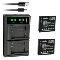 Kastar 2-Pack Battery and LTD2 USB Charger Replacement for Panasonic Lumix DMC-FH25, Lumix DMC-FH27, Lumix DMC-FP5, Lumix DMC-FP7, Lumix DMC-FP77, Lumix DMC-FS14, Lumix DMC-FS16, Lumix DMC-FS18