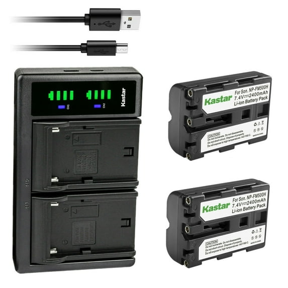 Kastar 2-Pack Battery and LTD2 USB Charger Replacement for Sony DSLR-A550Y, DSLR-A560, α560, Alpha A560, DSLR-A560B, DSLR-A560H, DSLR-A560L, DSLR-A560Y, DSLR-A580, α580, Alpha A580, DSLR-A580L