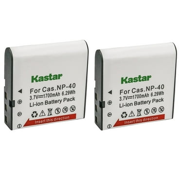 Kastar 2-Pack Battery NP-40 Replacement for Minolta NP-40 Battery, Minolta MN4K100Z 4K Ultra HD, Minolta MN4K30NV 4K Ultra HD / 30 MP, Minolta MN100HDZ 1080P HD Camcorder w/10x Optical Zoom Camcorder