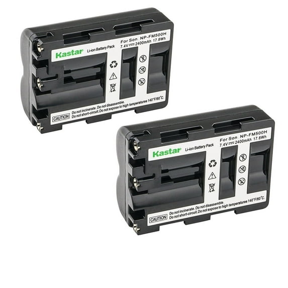 Kastar 2-Pack Battery NP-FM500HN 7.4V 2400mAh Replacement for Sony Camera α350, Alpha A350, DSLR-A350B, DSLR-A350H, DSLR-A350K, DSLR-A350X, DSLR-A450, α450, Alpha A450, DSLR-A450L, DSLR-A450Y