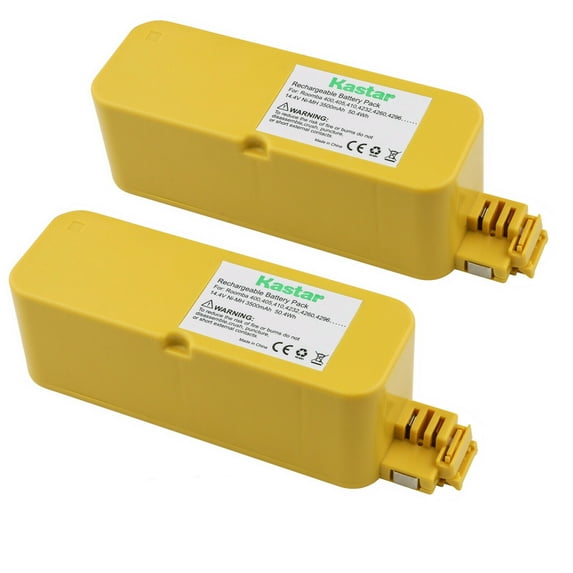 Kastar 2 Pack Battery, Ni-MH 14.4V 3500mAh, Replacement for iRobot 11700 iRobot 17373 Battery, iRobot Roomba 400, Roomba 405, Roomba 410, Roomba 415, Roomba 416, Roomba 418, Roomba 4000, Roomba 4100