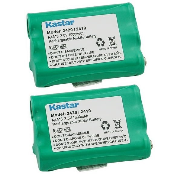 Kastar 2-Pack Battery Replacement for AT&T E5600, E5601, E5603, E5630, E5633, E5634, E5815, E5915B, E5925B, E1225B, E2135, E2715B, E2725B, E5364B, E560-1, 00578 Vtech 80-5542-00-00, 80-5543-00-00