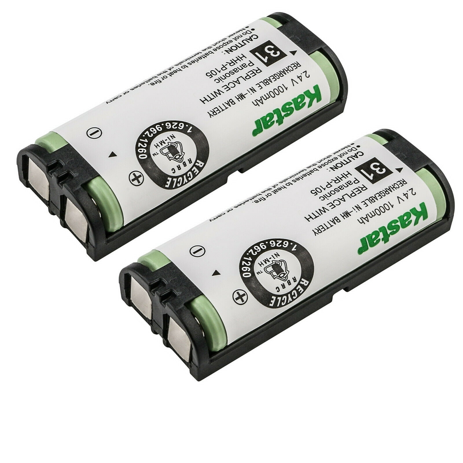Batterie 850mAh 2,4V Ni-MH Compatible Avaya 3920, Panasonic KX-TG2420 Et Autres - Rechargeable - Noir