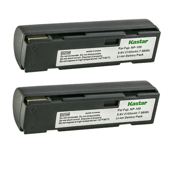 Kastar 2-Pack Battery Replacement for JVC BN-V101 BN-V101E DDNP-100 Battery, JVC GC-QX3HD, GC-QX5HD, GC-S5, GC-S5E Camera, Fuji NP-100, FNP-100 NP100 FNP100 Battery