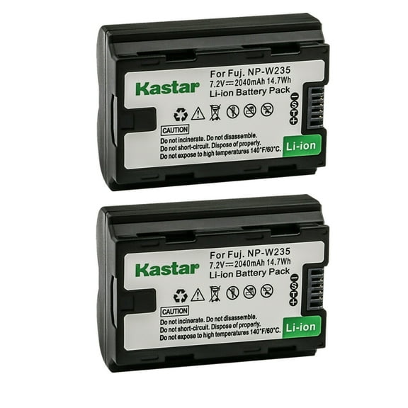 Kastar 2-Pack Battery Replacement for Fujifilm NP-W235 NPW235 Rechargeable Lithium-Ion Battery, Fujifilm BC-W235 BCW235 Charger, Fujifilm X-T5 Mirrorless Camera, Fujifilm XT5 Mirrorless Camera