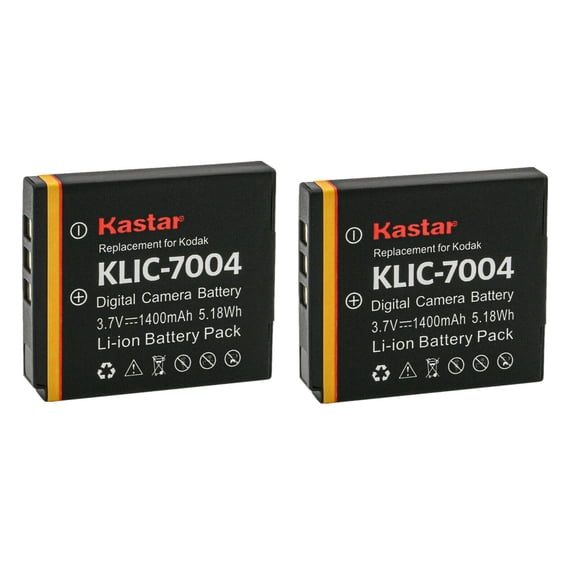 Kastar 2-Pack Battery Replacement for Kodak KLIC-7004 K7004 Battery, Kodak EasyShare M1033, EasyShare M1093 IS, EasyShare M2008, EasyShare V1073, EasyShare V1233, EasyShare V1253 Cameras