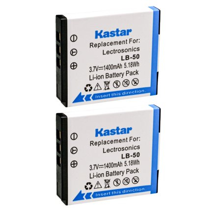 Kastar 2-Pack Battery Replacement for Lectrosonics LB-50 Battery, Lectrosonics SSM Transmitter & IFBR1B Receiver, IFBR1B Bodypack Receiver, Lectrosonics 40117