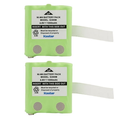 Kastar 2-Pack Battery Replacement for Midland G223 G225 G226 G227 G300 G300M G500 GXT200 GXT250 GXT255, Motorola TLKR-T3 TLKR-T4 TLKR-T5 TLKR-T6 TLKR-T7 TLKR-T8 XTR446 IXNN4002A, Switel WTF732