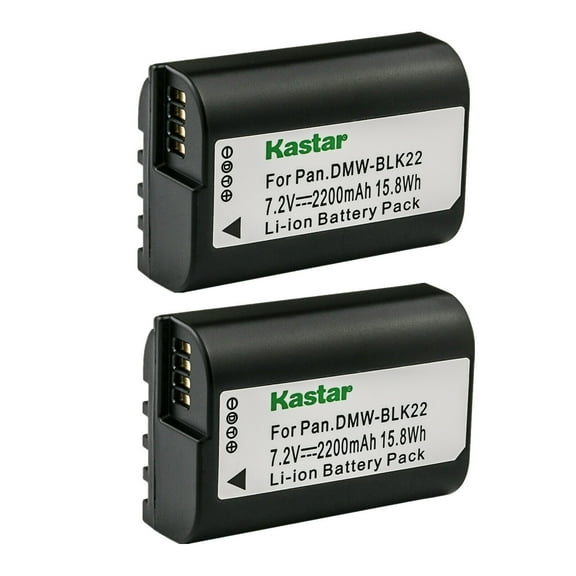 Kastar 2-Pack Battery Replacement for Panasonic DMW-BLK22 DMWBLK22 Lithium-Ion Battery, Panasonic DMW-BTC15 DMWBTC15 Battery Charger, Panasonic Lumix DC-S5 DCS5 DC-S5KK Mirrorless Digital Camera