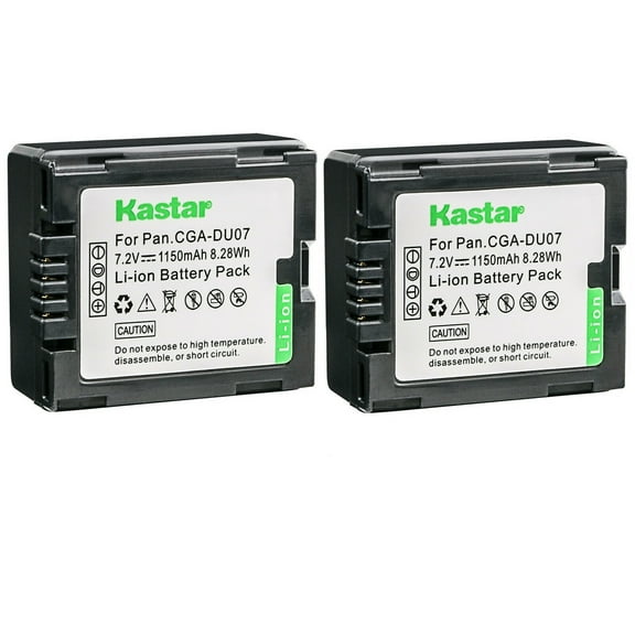 Kastar 2-Pack Battery Replacement for Panasonic VDR-D100, VDR-D105, VDR-D150, VDR-D158, VDR-D160, Panasonic CGADU06, CGRDU06, CGADU07, CGRDU07, CGADU12, CGRDU12, CGADU14, CGRDU14, CGADU21, CGRDU21