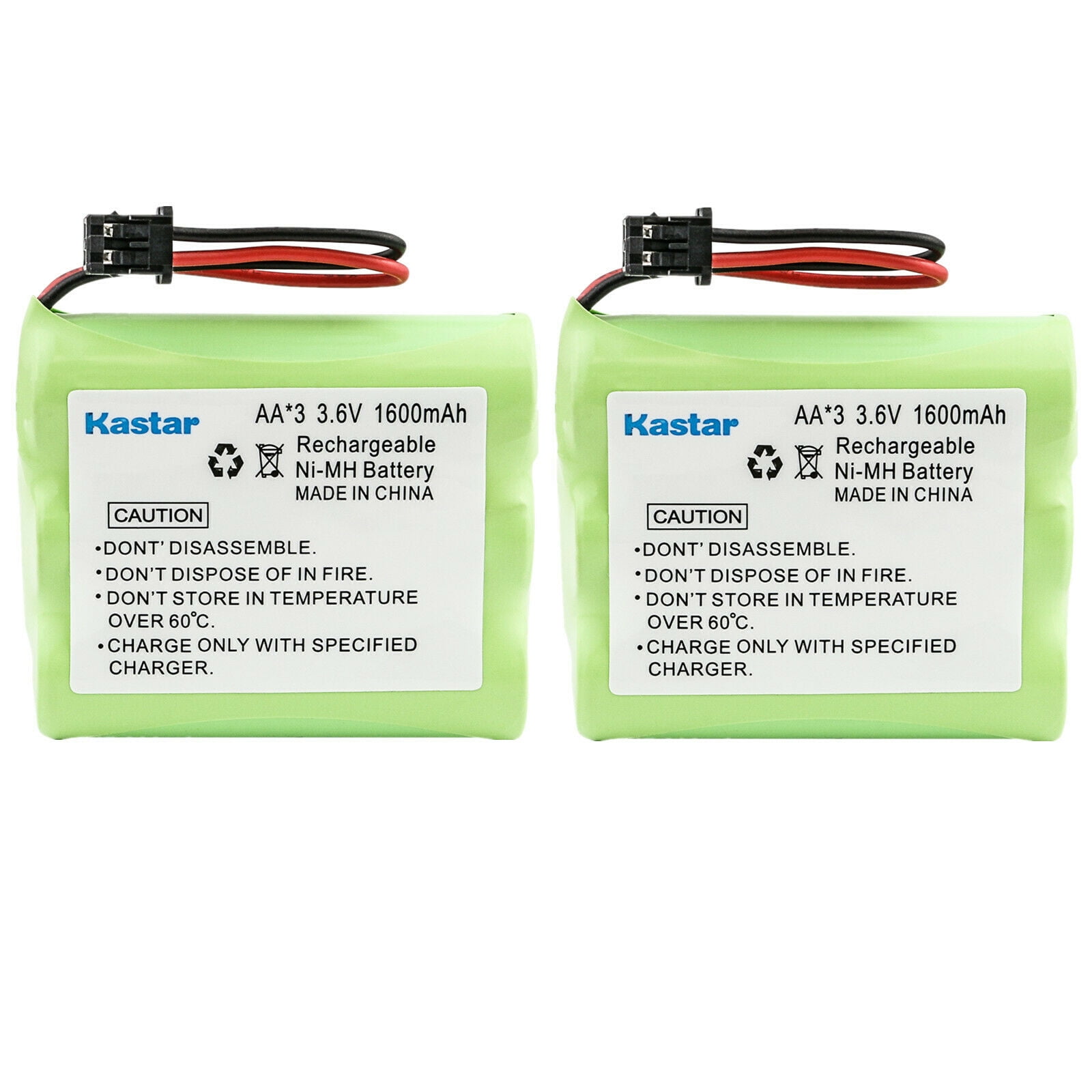 Kastar 2-Pack Battery Replacement For Motorola Walkie Talkies | 3.6V 1000mAh Ni-MH | Model 53617 KEBT086