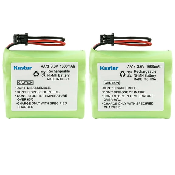 Kastar 2-Pack Battery Replacement for Sanyo 23621 3N600AAMTM CL410 GES-PCF02 GESPCF02 Sharp 3600 CL100W CL-200 CL200 CL300 CL400 CL405 CL410 FT4400 FT5400 FT5410 UBATNO128AWZZ, BellSouth TL6154