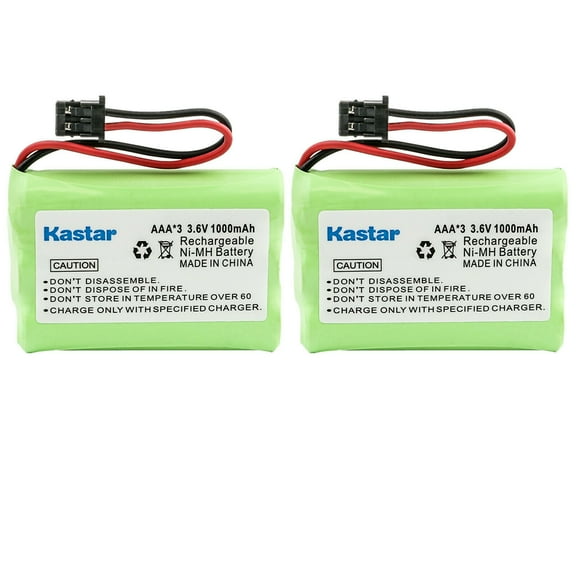 Kastar 2-Pack Battery Replacement for Uniden TRU-9385 TRU-9385-2 TRU-12803 TRU12803 TRU-99280 TRU99280 WHAMX4 Series WXI377 WXI477, Uniden BT-1001 BT-1004 BT-909 BBTY0507001 BBTY0566001 BBTY0616001