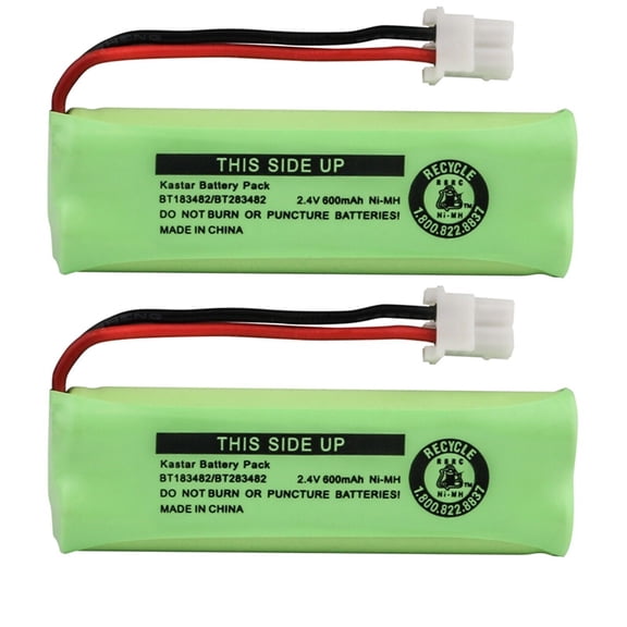 Kastar 2-Pack Battery Replacement for Vtech BT183482, Vtech BT283482, Vtech DECT 6.0 Home Handset Telephone Vtech 89-1348-01, Vtech DS640 DS6401 DS6401-16, Vtech DS6421 DS6421-2 DS6421-26 DS6421-3