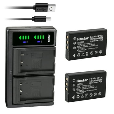 Kastar 2-Pack Battery and LTD2 USB Charger Replacement for Pentax Optio 450, Optio 550, Optio 555, Optio 750, Optio 750Z, Optio MX, Optio MX4 Cameras