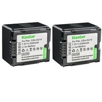 Kastar 2-Pack CGA-DU14 Battery Replacement for Panasonic NV-GS408, NV-GS500, NV-GS508, NV-MX500A, PV-GS19, PV-GS29, PV-GS31, PV-GS33, PV-GS34, PV-GS35, PV-GS36, PV-GS39, PV-GS50, PV-GS55 Camera