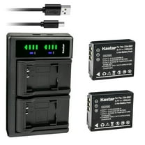 Kastar 2-Pack CGA-S007 Battery and LTD2 USB Charger Compatible with Panasonic Lumix DMC-TZ2K, Lumix DMC-TZ2S, Lumix DMC-TZ3, Lumix DMC-TZ3A, Lumix DMC-TZ3K, Lumix DMC-TZ3S, Lumix DMC-TZ4 Camera