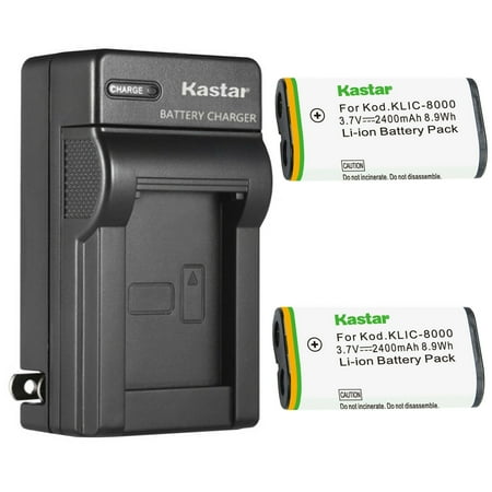 Kastar 2-Pack DB-50 Battery and AC Wall Charger Replacement for Ricoh DB-50 DB50 Battery, Ricoh BJ-5 BJ5 Charger, Ricoh Caplio R1, Caplio R1S, Caplio R1V, Caplio R2, Caplio RZ1 Camera