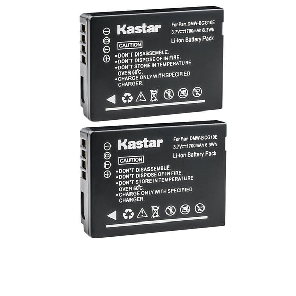 Kastar 2-Pack DMW-BCG10 Battery Replacement for Panasonic DMW-BCG10 DMW-BCG10E DMW-BCG10GK DMW-BCG10PP Battery, Panasonic Panasonic DE-A65 DE-A66 Charger