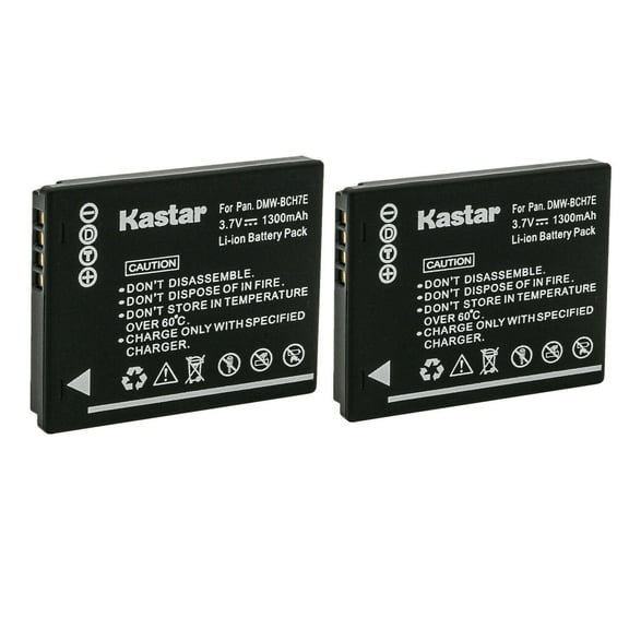 Kastar 2-Pack DMW-BCH7E Battery Replacement for Panasonic Lumix DMC-FP1, Lumix DMC-FP2, Lumix DMC-FP3, Lumix DMC-FT10, Lumix DMC-TS10 Camera