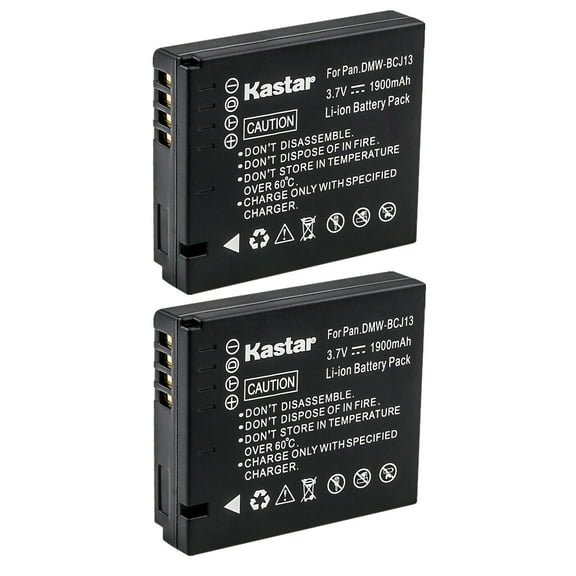 Kastar 2-Pack DMW-BCJ13 Battery Replacement for Panasonic Lumix Lumix DMC-LX7W, DMC-LX5, Lumix DMC-LX5GK, Lumix DMC-LX5K, Lumix DMC-LX5W, Lumix DMC-LX6, Lumix DMC-LX6W Camera