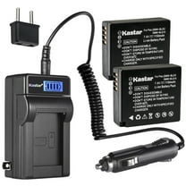 Kastar 2-Pack DMW-BLE9 Battery and LCD AC Charger Compatible with Panasonic DMW-BLE9 DMW-BLE9E DMW-BLE9PP, DMW-BLG10 DMW-BLG10E Battery, DE-A65BA, DE-A98 DE-A99B Charger, Panasonic Lumix DC-LX100 II