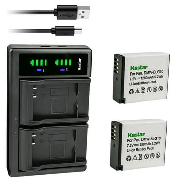 Kastar 2-Pack DMW-BLG10 Battery and LTD2 USB Charger Replacement for Panasonic Lumix DMC-GX80, Lumix DMC-GX85, Lumix DMC-LX100, Lumix DMC-LX100K, Lumix DMC-LX100S, Lumix DMC-S6, Lumix DMC-ZS60 Camera