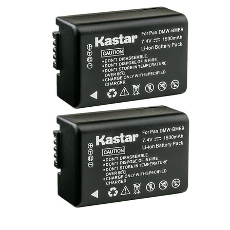 Kastar 2-Pack DMW-BMB9 Battery Replacement for Panasonic Lumix DMC-FZ72, Lumix DMC-FZ100, Lumix DMC-FZ150, Lumix DC-FZ80, Lumix DC-FZ85 Camera