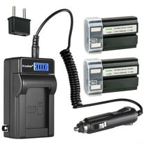Kastar 2-Pack EN-EL1 Battery and LCD AC Charger Compatible with Nikon EN-EL1 ENEL1, Konica Minolta NP-800 NP800 Battery, Nikon MH-50, MH-52, MH-53, Konica Minolta BC-900 Charger