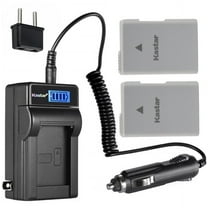 Kastar 2-Pack EN-EL14a Battery and LCD AC Charger Compatible with Nikon D3100 DSLR Camera, D3200 DSLR Camera, D3300 DSLR Camera, D3400 DSLR Camera, D3500 DSLR Camera, D5100 DSLR Camera