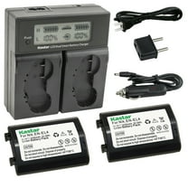 Kastar 2-Pack EN-EL4a Battery and AC LCD Dual Fast Charger Compatible with Nikon EN-EL4, EN-EL4a, EN-EL4e Battery, Nikon MH-21, MH-22 Charger, Nikon Grip MB-D10 D300 D300S D700 MB-40 (W/ BL-3 Chamber)