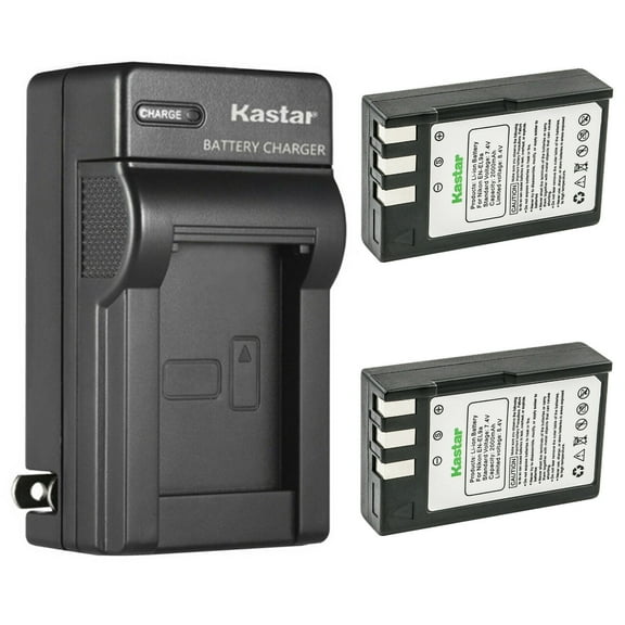 Kastar 2-Pack EN-EL9 Battery and AC Wall Charger Replacement for Nikon EN-EL9 EN-EL9a EN-EL9e Battery, Nikon MH-23 Charger, Nikon BG-2A Battery Grip for Nikon D40/D40x/D60/D3000/D5000 DSLR Camera