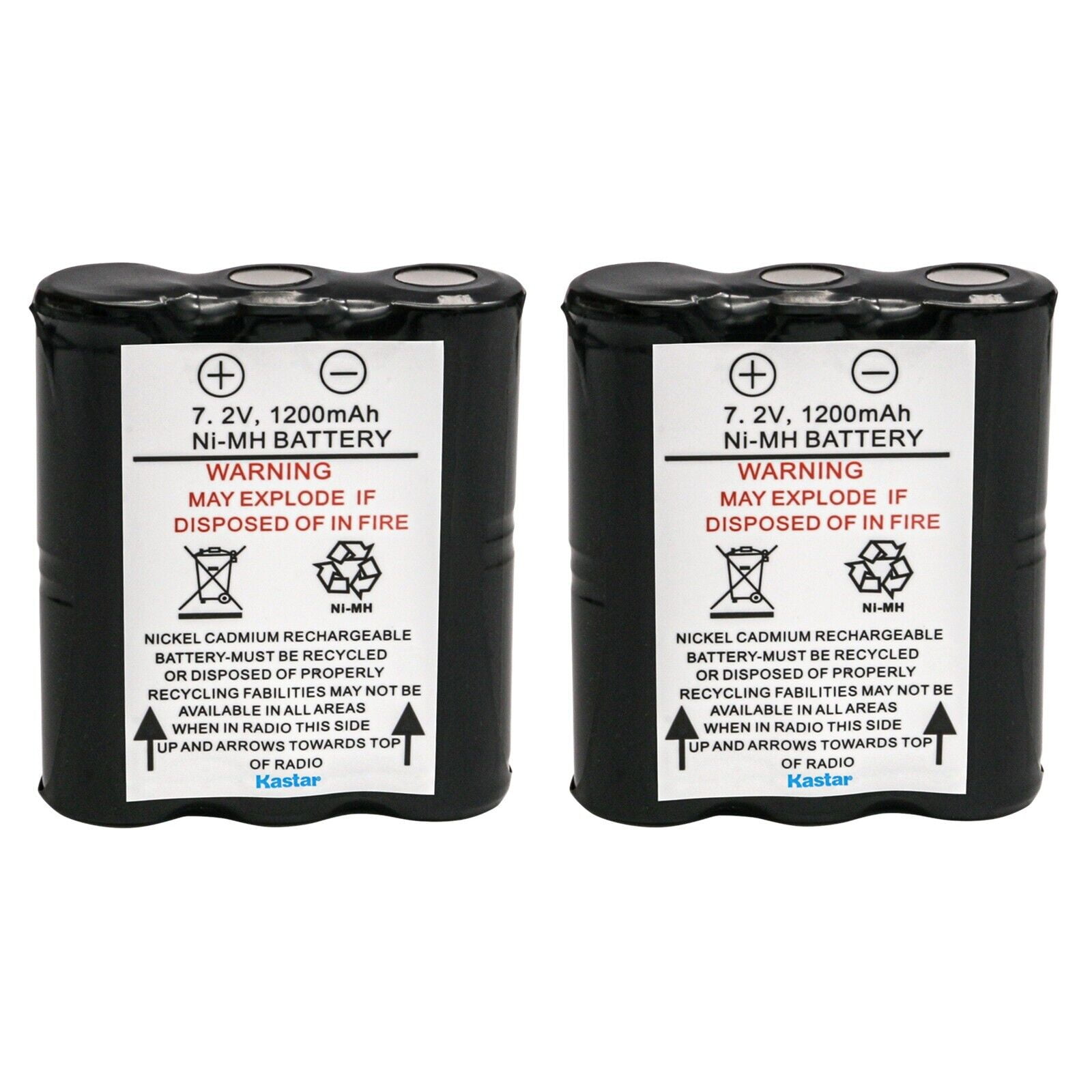 Kastar 2-Pack HNN9044A Battery Replacement for Motorola Radius P10, Radius P50 (compact, low power), Radius P60, HT10, SP10, SP21, SP50+ Compact, Motorola Spirit HP50