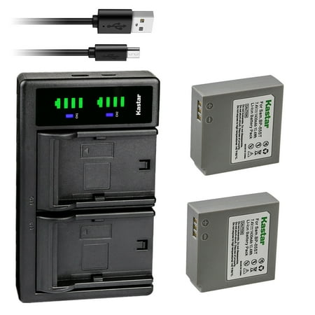 Kastar 2-Pack IA-BP85ST Battery and LTD2 USB Charger Replacement for Samsung HMX-H100, HMX-H104, HMX-H105, HMX-H106, HMX-H1000, HMX-H1052, HMX-H1062, SC-HMX, SC-HMX10, SC-HMX10A, SC-HMX10C, VP-MX20R
