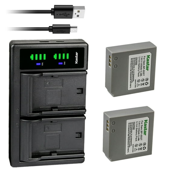 Kastar 2-Pack IA-BP85ST Battery and LTD2 USB Charger Replacement for Samsung HMX-H100, HMX-H104, HMX-H105, HMX-H106, HMX-H1000, HMX-H1052, HMX-H1062, SC-HMX, SC-HMX10, SC-HMX10A, SC-HMX10C, VP-MX20R