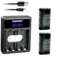 thumbnail image 1 of Kastar 2-Pack KAA2HR Battery and LCD Dual USB Charger Replacement for KAA2HR, KAA2HR-0, 1148683, b-9576, BCD1064, BP-DM10, BP-KDX, BP-NH10, DC3772, DMKA2, DRKAA2RES Battery, Kodak K4500 Charger, 1 of 7