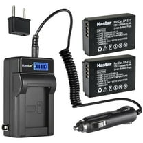 Kastar 2-Pack LP-E12 Battery and LCD AC Charger Compatible with Canon LP-E12 LPE12 Battery, Canon LC-E12 LC-E12E Charger, Canon EOS M100, EOS M200, EOS Rebel SL1, PowerShot SX70 HS Digital Cameras