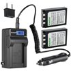 2x Battery replaces Olympus Li-12B, Li-10B - 750mAh, 3.7V, Li-Ion 800104743