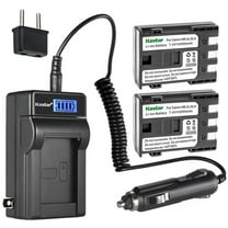 Kastar 2-Pack NB-2LH Battery and LCD AC Charger Compatible with Canon ZR800, ZR830, ZR850, ZR900, ZR930, ZR950, ZR960, MD100, MD101, MD110, MD111, MD120, MD130, MD140, MD150, MD160, MD205 Cameras
