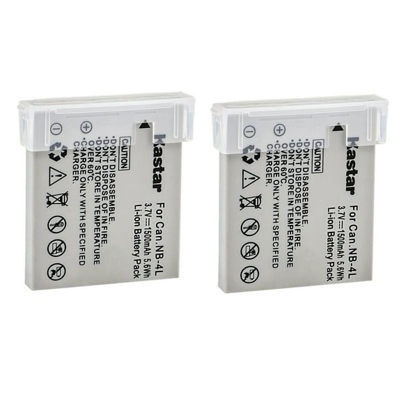 Kastar 2-Pack NB-4L Battery Replacement for Canon PowerShot ELPH 330 HS, VIXIA mini, IXY Digital 10, IXY Digital 40, IXY Digital 45, IXY Digital 50, IXY Digital 55, IXY Digital 60 Camera