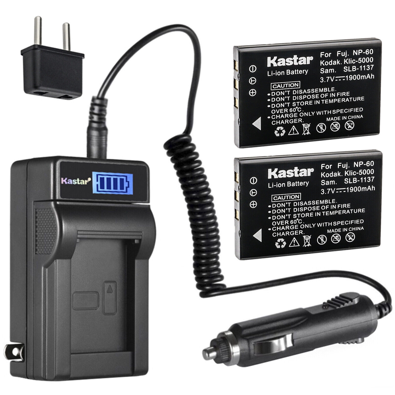 Kastar Battery Wall Charger For HP R07 & Photosmart R707 R717 Cameras - 1900mAh
