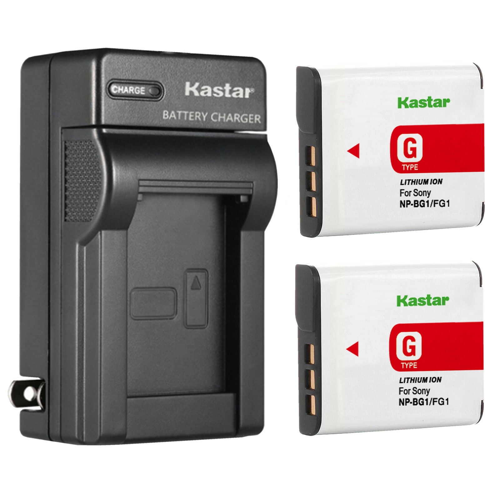 Kastar 1-Pack NP-BG1 Battery and AC Wall Charger for Sony